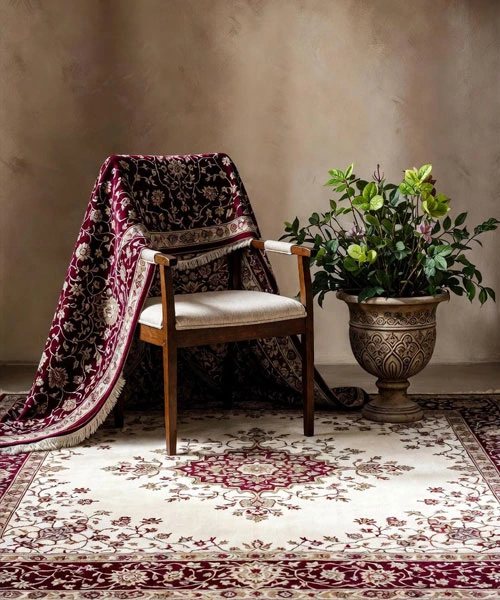 Teppich-Ankauf Hamburg - Orientteppich Mischgewebe in hellem Wohnambiente