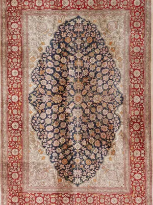 Hereke Seidenteppich Ankauf Hamburg - Türkischer Orientteppich mit Lebensbaum-Muster